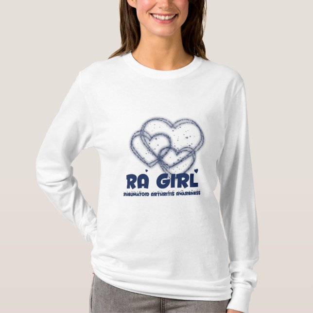 RA Mädchen-Herz-Entwurf:: Rheumatoide Arthritis T-Shirt (Vorderseite)