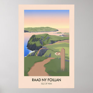 Raad ny Foillan-Wanderweg-Reiseposter Poster