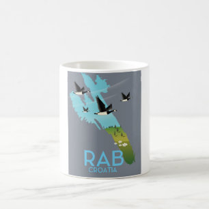 Rab Coratia Vintage Stilkarte Kaffeetasse
