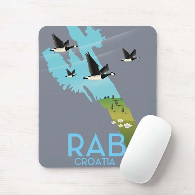 Rab Coratia Vintage Stilkarte Mousepad (Mit Mouse)