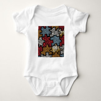RAB Rockabilly Animal Print Puzzle Baby Strampler