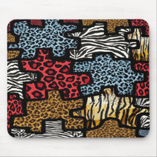 RAB Rockabilly Animal Print Puzzle Mousepad