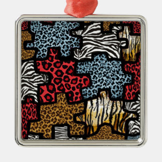 RAB Rockabilly Animal Print Puzzle Ornament Aus Metall