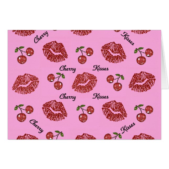 RAB Rockabilly Cherry Kisses auf Pink (Vorderseite (Horizontal))