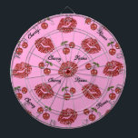 RAB Rockabilly Cherry Kisses auf Pink Dartscheibe<br><div class="desc">You are viewing The Lee Hiller Designs Collection of Home and Office Decor,  Apparel,  Gifts and Collectibles. The Designs inklusive Lee Hiller Fotogray and Mixed Media Digital Art Collection. You can view her Nature fotogray at http://HikeOurPlanet.com/ and follow her hiking blog within Hot Springs National Park.</div>