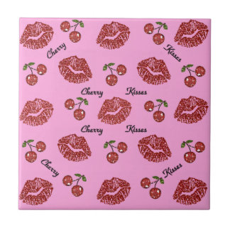 RAB Rockabilly Cherry Kisses auf Pink Fliese