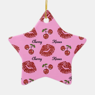 RAB Rockabilly Cherry Kisses auf Pink Keramikornament