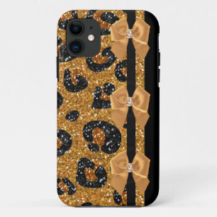 RAB Rockabilly Gold Leopard Print Sugar Skulls Case-Mate iPhone Hülle