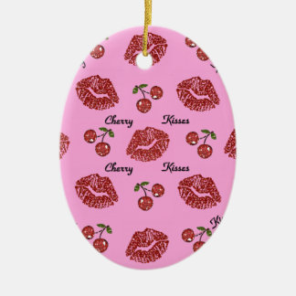 RAB Rockabilly Kirschküsse auf Rosa Keramikornament