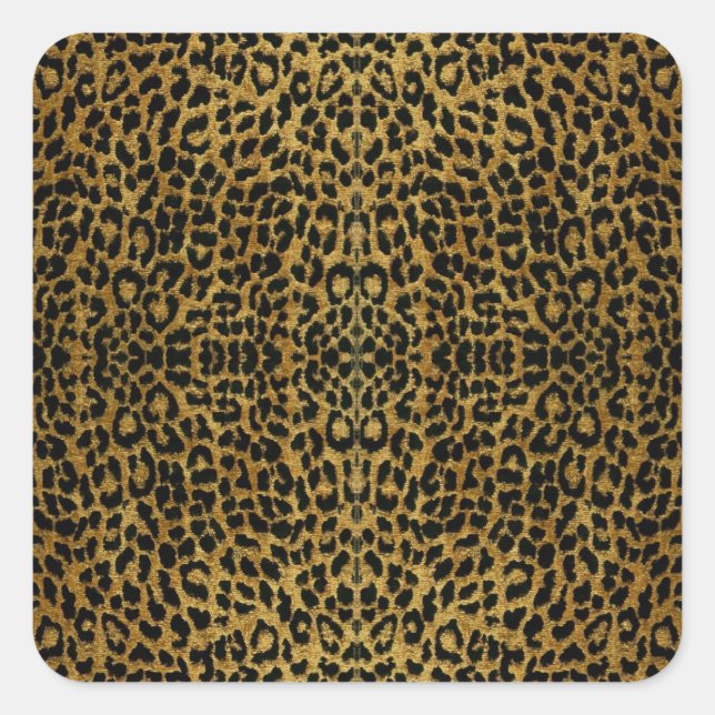 RAB Rockabilly Leopard Druckgeschenke Quadratischer Aufkleber (Vorderseite)