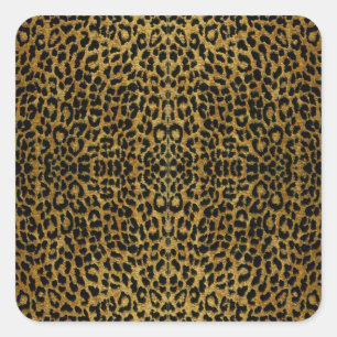 RAB Rockabilly Leopard Druckgeschenke Quadratischer Aufkleber