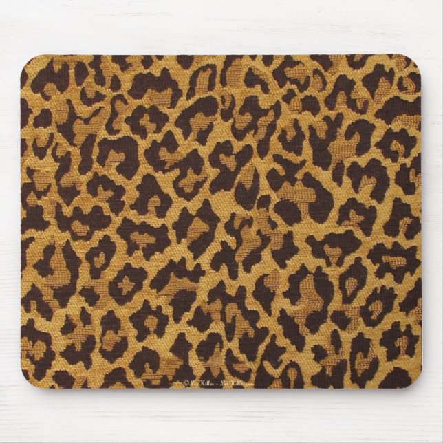 RAB Rockabilly Leopard Print Brown Gold Mousepad (Vorne)