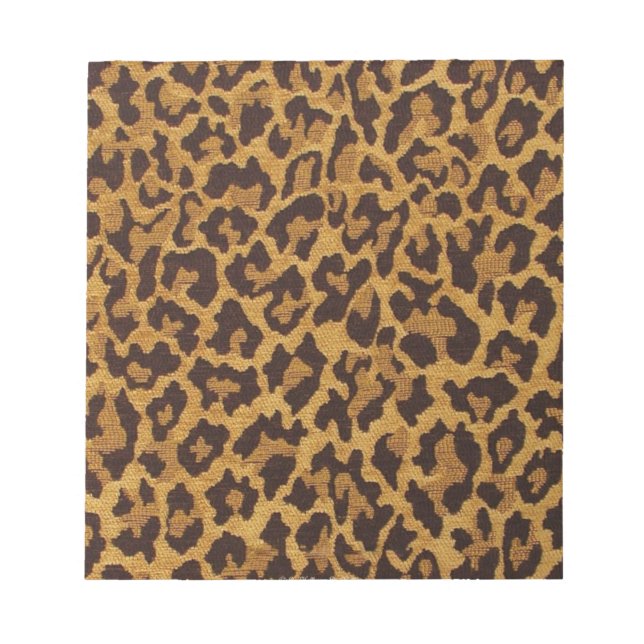 RAB Rockabilly Leopard Print Brown Gold Notizblock (Vorderseite)