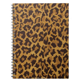RAB Rockabilly Leopard Print Brown Gold Notizblock