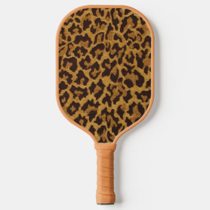 RAB Rockabilly Leopard Print Brown Gold Pickleball Schläger