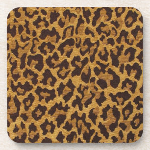 RAB Rockabilly Leopard Print Brown Gold Untersetzer