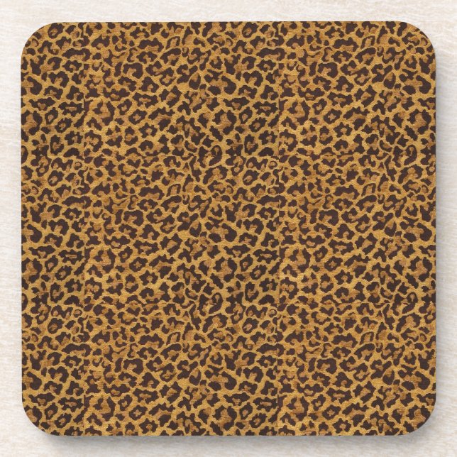 RAB Rockabilly Leopard Print Cork Untersetzer (Vorderseite)