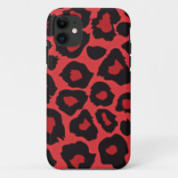 RAB Rockabilly Leopard Print Red Black