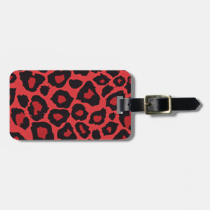 RAB Rockabilly Leopard Print Red Black Gepäckanhänger