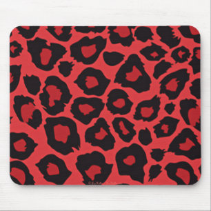 RAB Rockabilly Leopard Print Red Black Mousepad