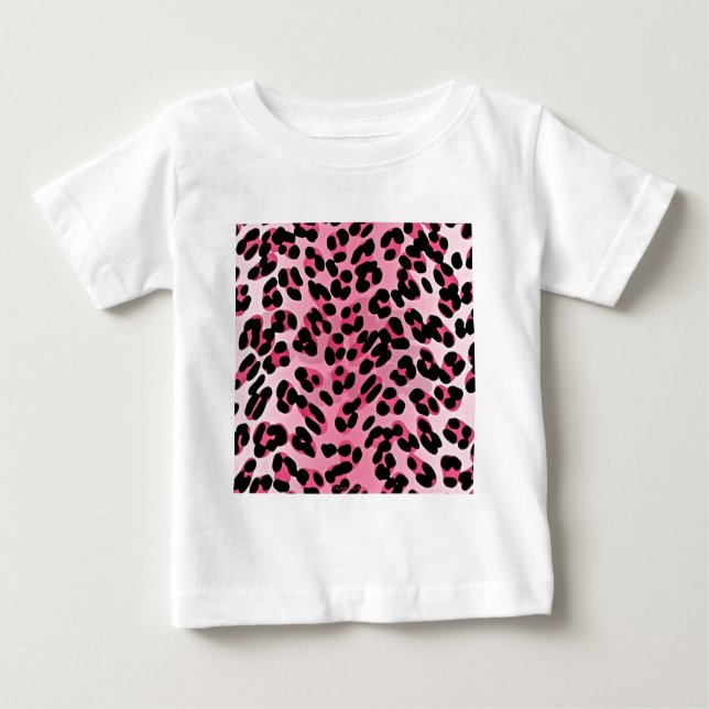 RAB Rockabilly Pink Cheetah Print Baby T-shirt (Vorderseite)