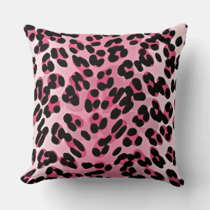 RAB Rockabilly Pink Cheetah Print Kissen