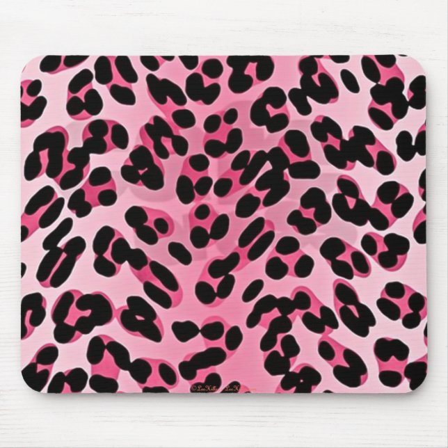 RAB Rockabilly Pink Cheetah Print Mousepad (Vorne)