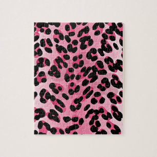 RAB Rockabilly Pink Cheetah Print Puzzle