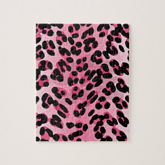 RAB Rockabilly Pink Cheetah Print Puzzle (Vertikal)