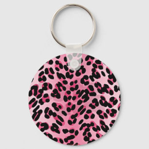 RAB Rockabilly Pink Cheetah Print Schlüsselanhänger