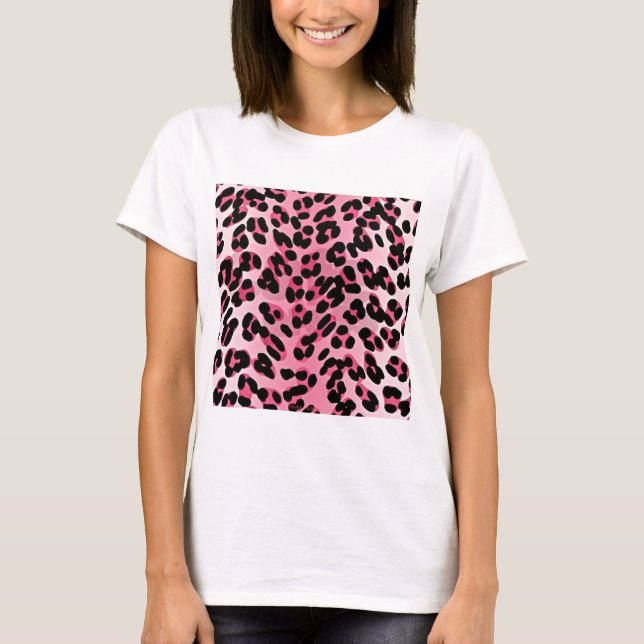 RAB Rockabilly Pink Cheetah Print T-Shirt (Vorderseite)