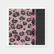 RAB Rockabilly Pink Leopard Print Ribbon Bows