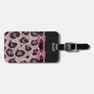 RAB Rockabilly Rosa Leopardenprint-Bandbögen Gepäckanhänger