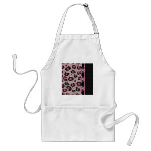 RAB Rockabilly Rosa Leopardenprint-Bandbögen Schürze
