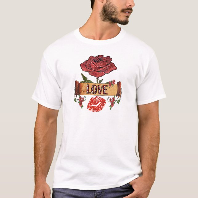 RAB Rockabilly-Rose, Liebe & Lipstick T-Shirt (Vorderseite)