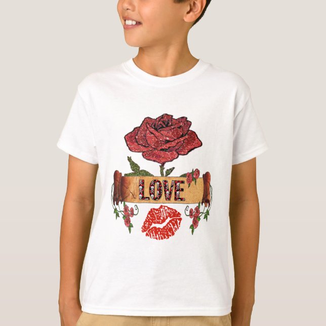 RAB Rockabilly-Rose, Liebe & Lipstick T-Shirt (Vorderseite)