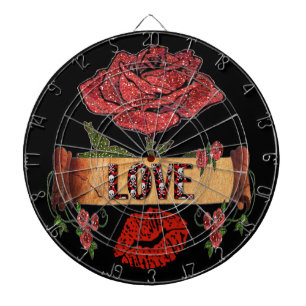 RAB Rockabilly Rosen, Liebe & Lippenstift Dartscheibe