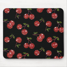RAB Rockabilly Sehr Kirsche Kirschen Auf Schwarz