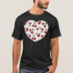RAB Rockabilly Sehr Kirschen Kirschen Auf Weiß T-Shirt