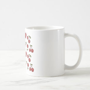 RAB Rockabilly Sehr Kirschen Kirschen Auf Weiß Tasse