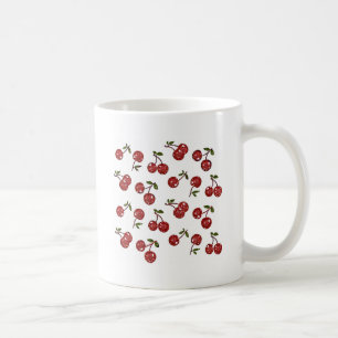 RAB Rockabilly Sehr Kirschen Kirschen Auf Weiß Tasse