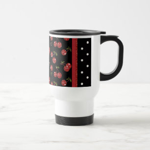 RAB Rockabilly Sehr Kirschen Schwarz Reisebecher