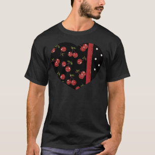 RAB Rockabilly Sehr Kirschen Schwarz T-Shirt