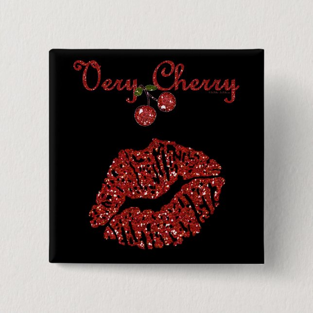 RAB Rockabilly sehr Kirschkuss Button (Vorderseite)