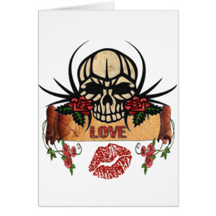 RAB Rockabilly Skull Rose Liebe Lipstick