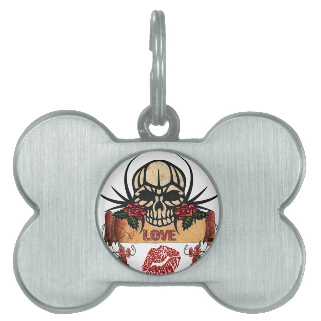 RAB Rockabilly Skull Rose Liebe Lipstick Tiermarke (Vorderseite)