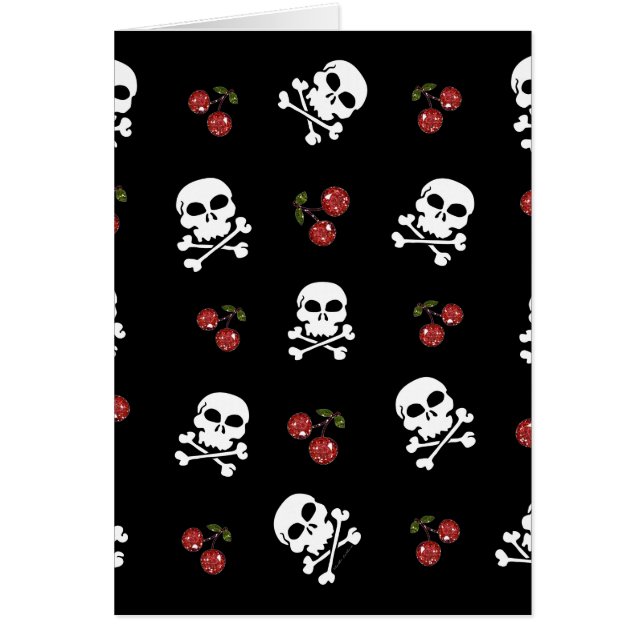 RAB Rockabilly Skulls and Cherries on Black (Vorne)