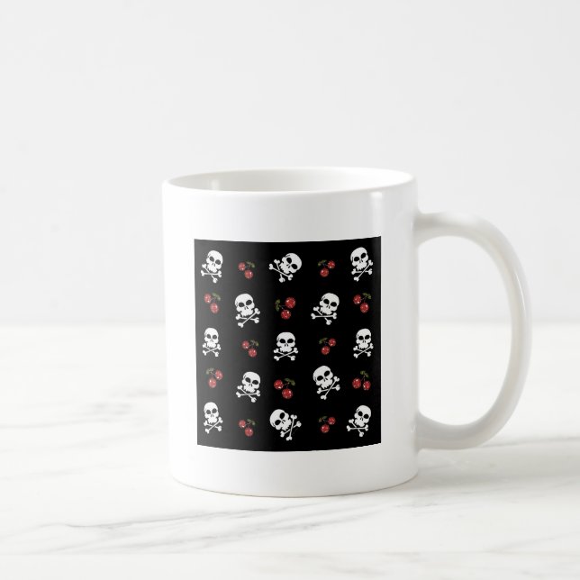 RAB Rockabilly Skulls and Cherries on Black Tasse (Rechts)