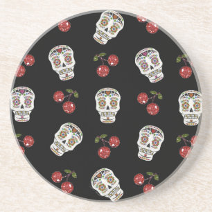 RAB Rockabilly Sugar Skulls Kirschen Kirschen auf  Untersetzer
