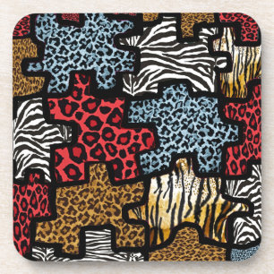 RAB Rockabilly Tierdruck-Puzzle Untersetzer